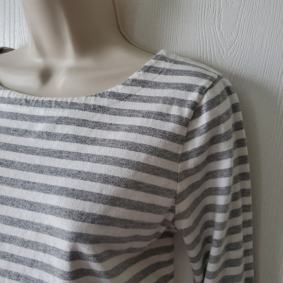 J. Crew Striped 3/4 Sleeve Top - Picture 5 of 5